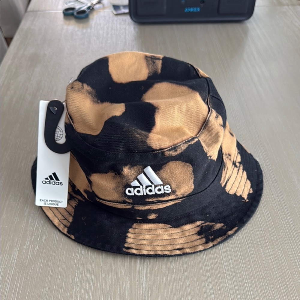 Adidas Black and Tan Tie-Dye Bucket Hat